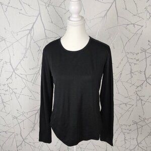 Segments Black 100% Merino Wool Long Sleeve Baselayer Top